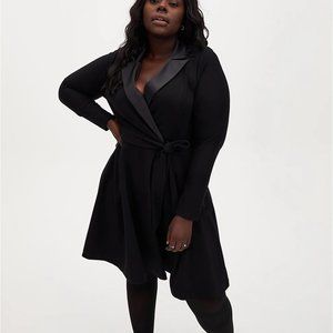 Torrid Black Tuxedo Skater Dress